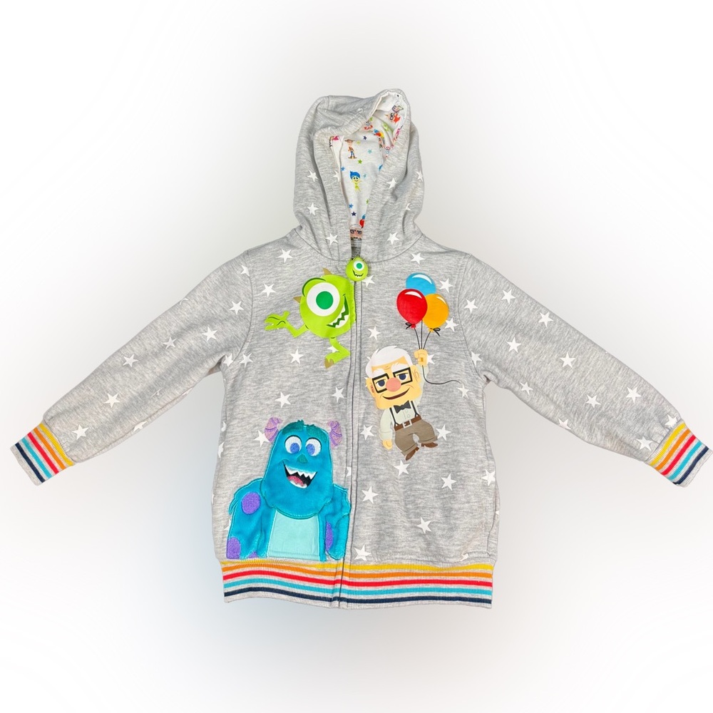 Kids Gray Hoodie with Disney Characters